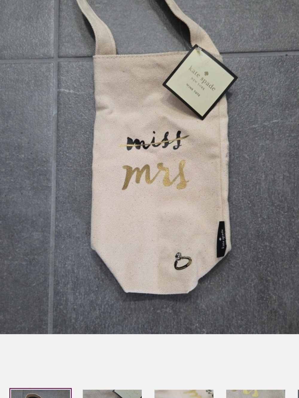 Kate Spade Cream Canvas Tote